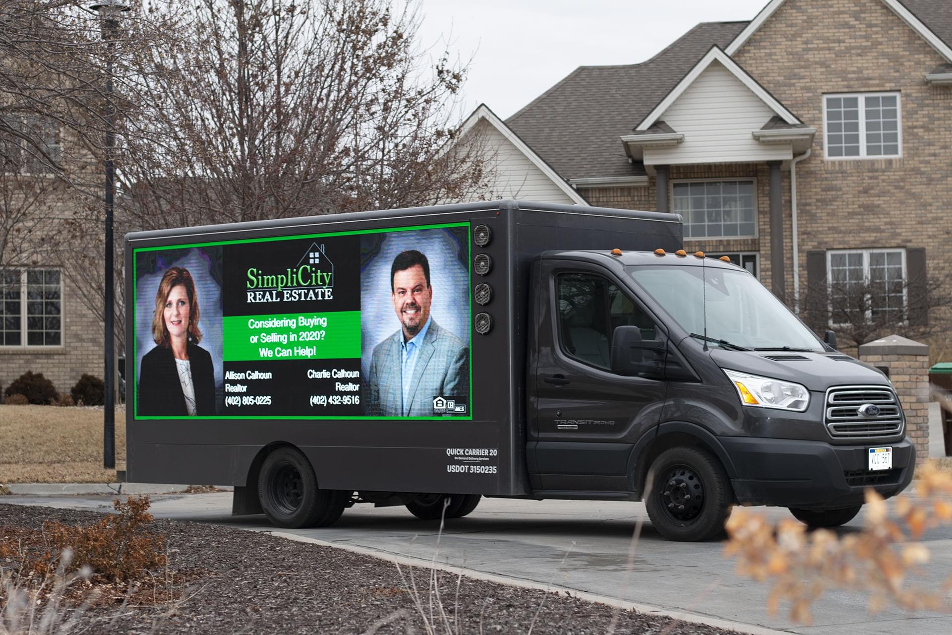 black truck led sign