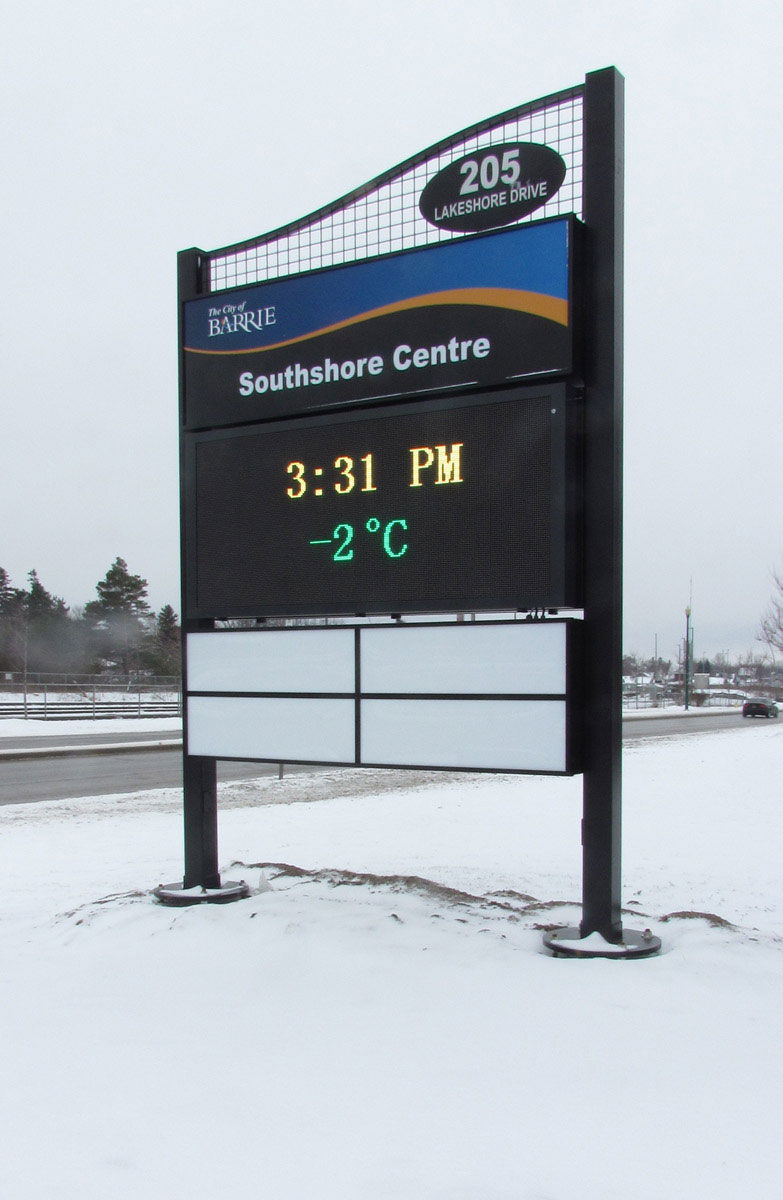 Barrie promo sign
