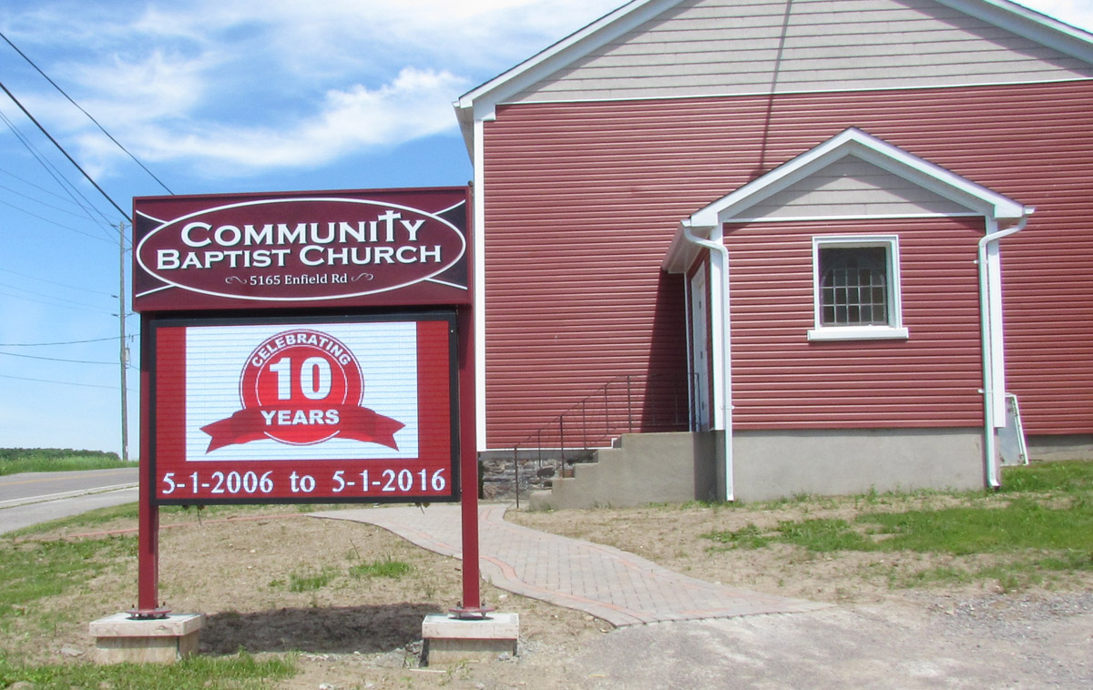 baptist led sign