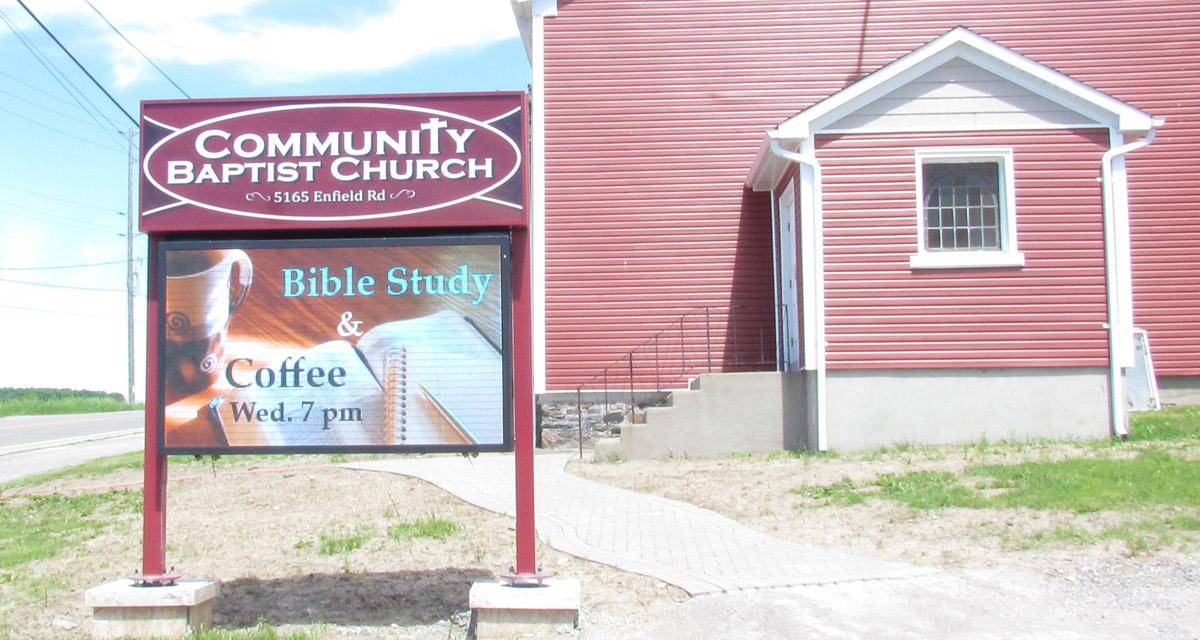 bible promo sign